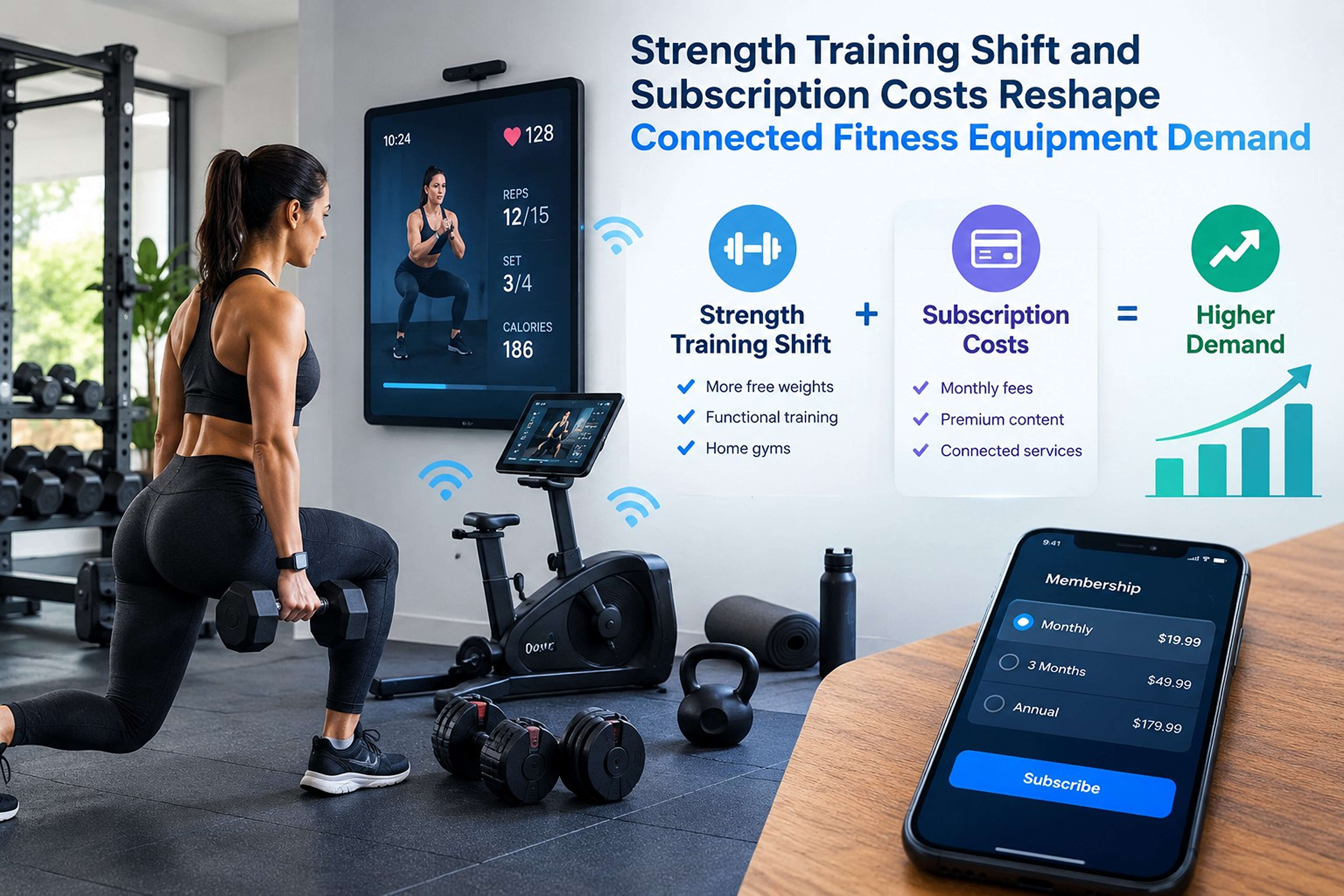 Strength Training Shift and Subscription Costs Reshape Connected Fitness Equipment Demand